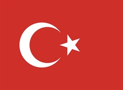 [ai] A red flag featuring a white crescent moon and a star, representing Turkey.